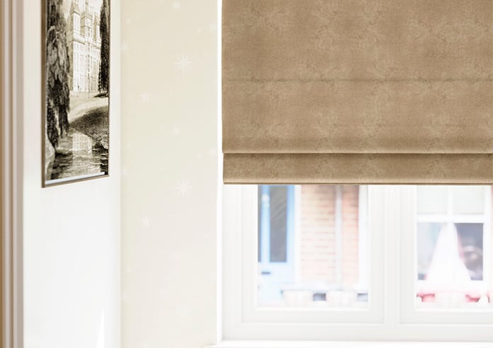 Faux Suede, Latte - Roman Blind - Image 5